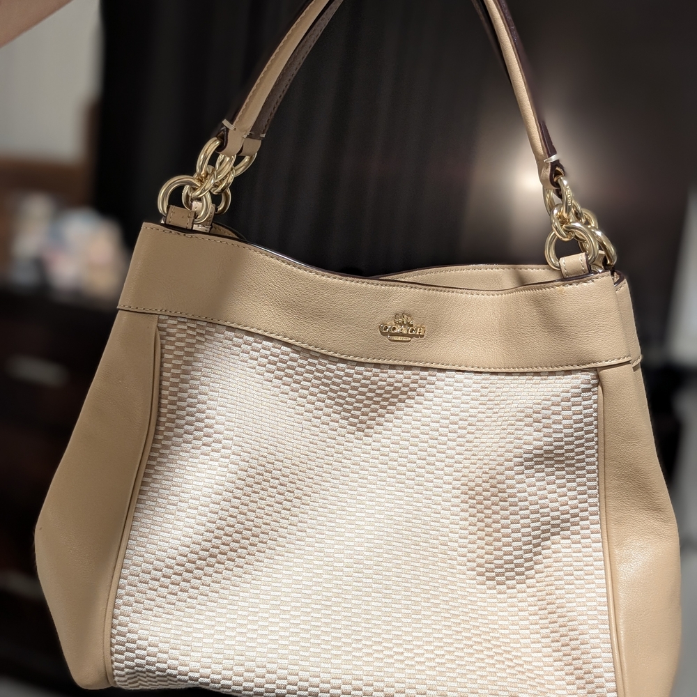 Coach Tan and Cream Women's Bag